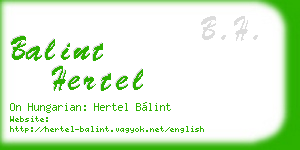 balint hertel business card